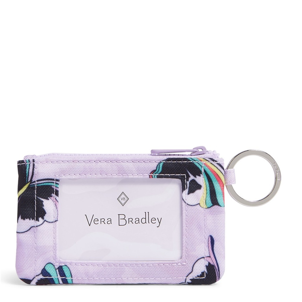 NWT - Vera Bradley Women's ReActive Zip ID Case in Lavender Butterflies